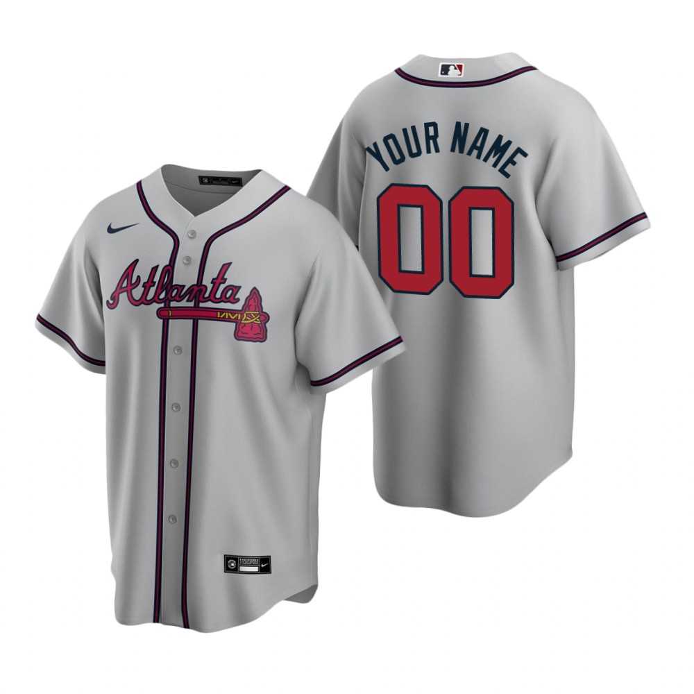 Atlanta Braves Customized Nike Gray 2020 Stitched MLB Cool Base Road Jersey,We sell and wholesale Atlanta Braves Customized Nike Gray 2020 Stitched MLB Cool Base Road Jersey on line form chian!